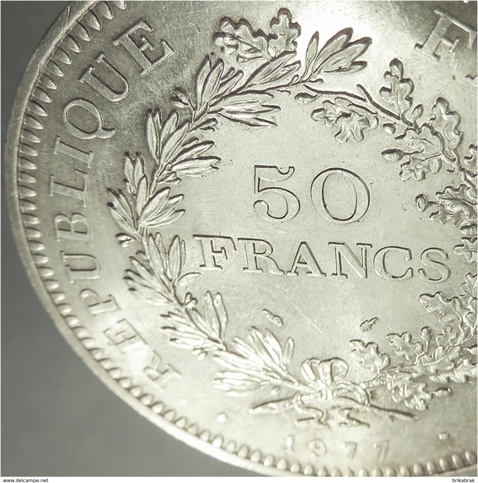 * PIECE 50 FRANCS ARGENT HERCULE DUPRE 1977 - Monnaie Argenterie - Altri & Non Classificati