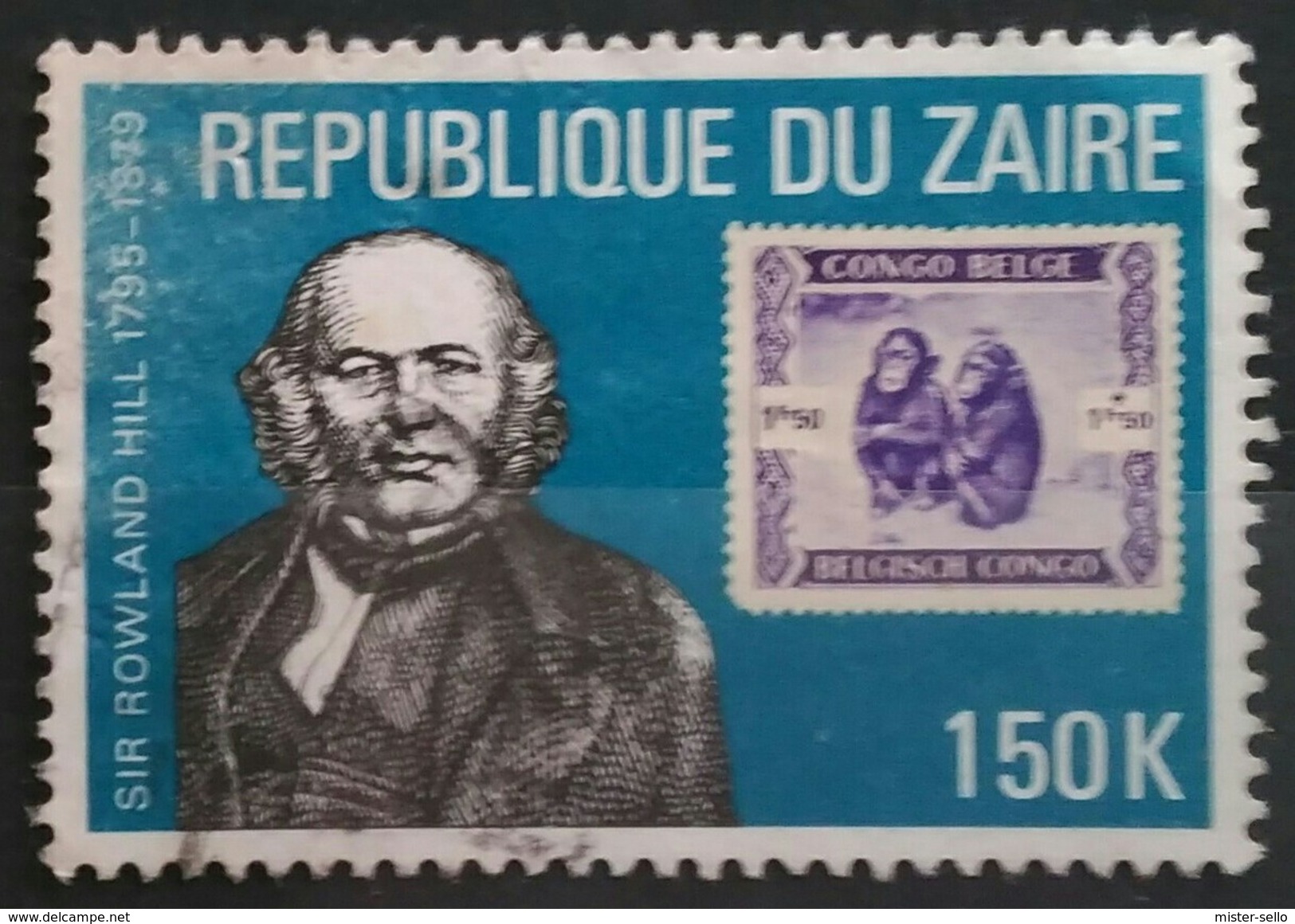 ZAIRE 1980 I Centenario De La Muerte De Sir Rowland Hill. USADO - USED. - Oblitérés