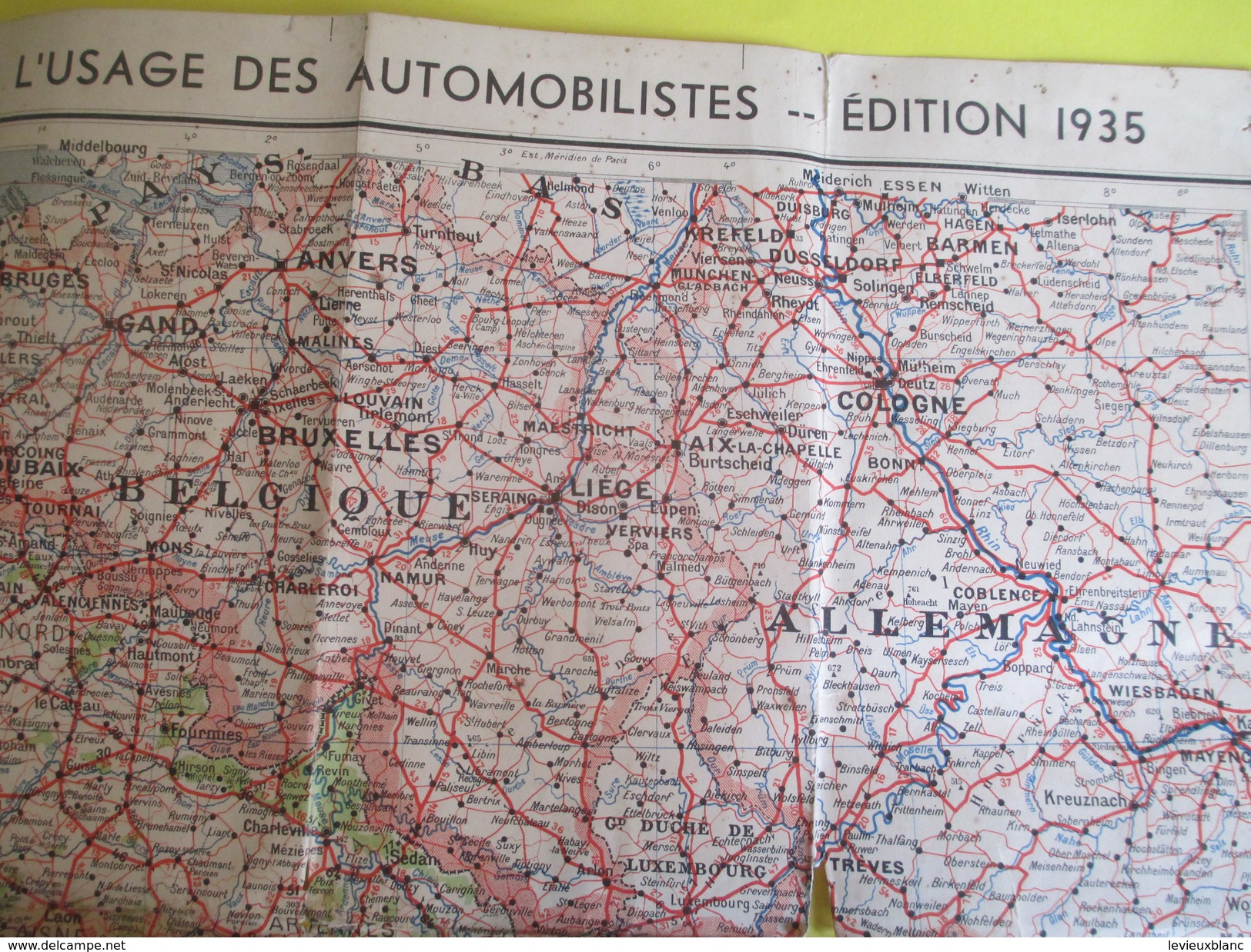 Carte De France  Routière Et Kilométrique  à L'Usage Des Automobilistes/Le Petit Parisien/Foldex/edition 1935     PGC138 - Dépliants Touristiques