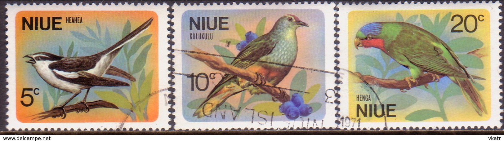 NIUE 1971 SG 158-60 Compl.set Used Birds - Niue