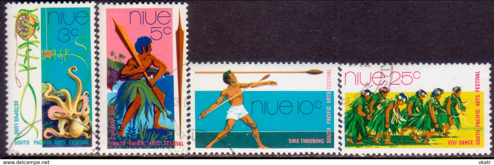 NIUE 1972 SG 166-69 Compl.set Used Arts Festival - Niue