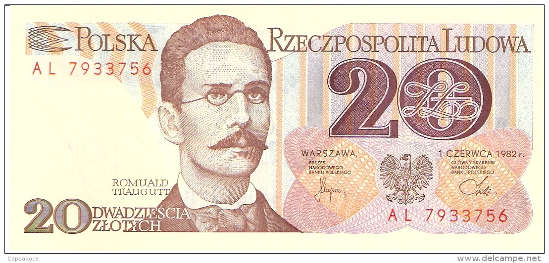 POLOGNE   20 Zlotych   1/6/1982   P. 149a   UNC - Polonia