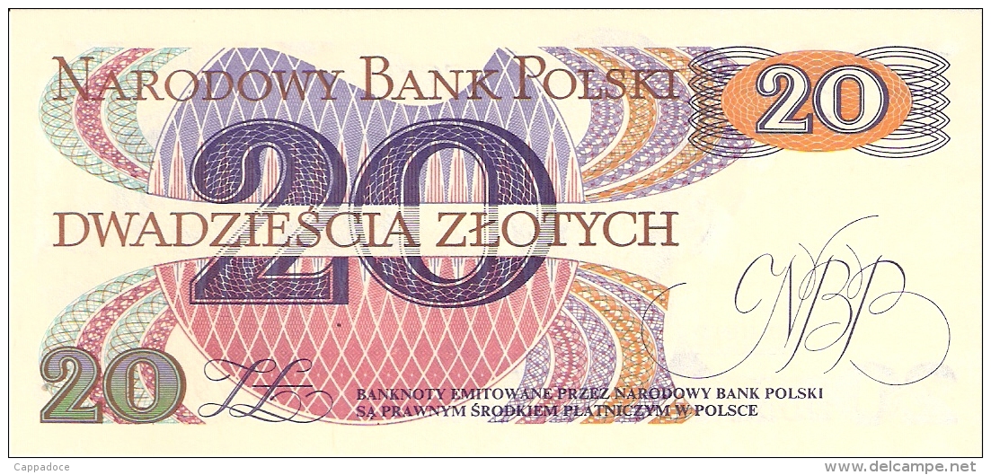 POLOGNE   20 Zlotych   1/6/1982   P. 149a   UNC - Polonia