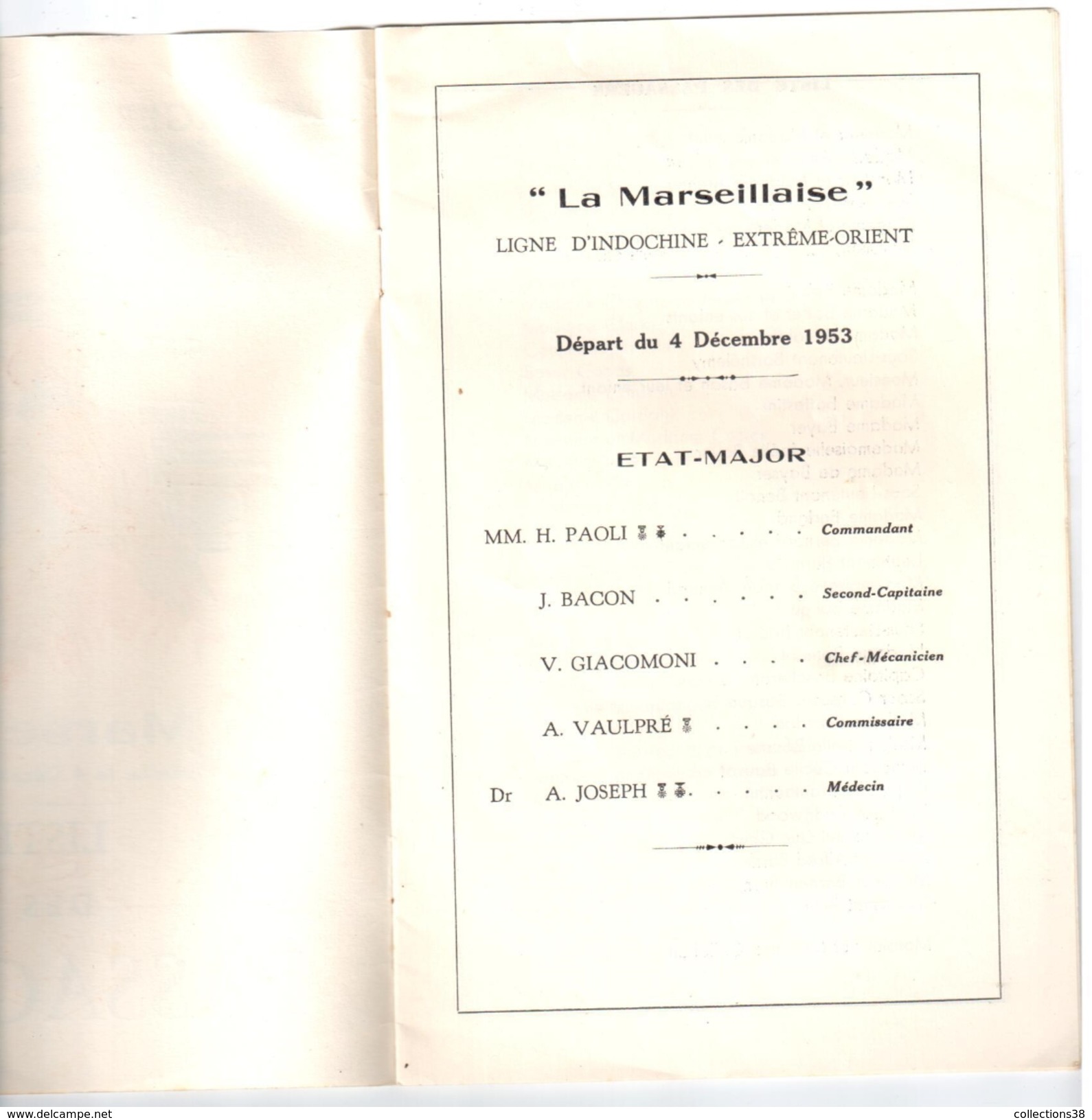 Ensemble De 6 Photos + Une Brochure Liste Des Passagers De "La Marseillaise" Ligne D'Indochine-Extrême Orient - Other & Unclassified
