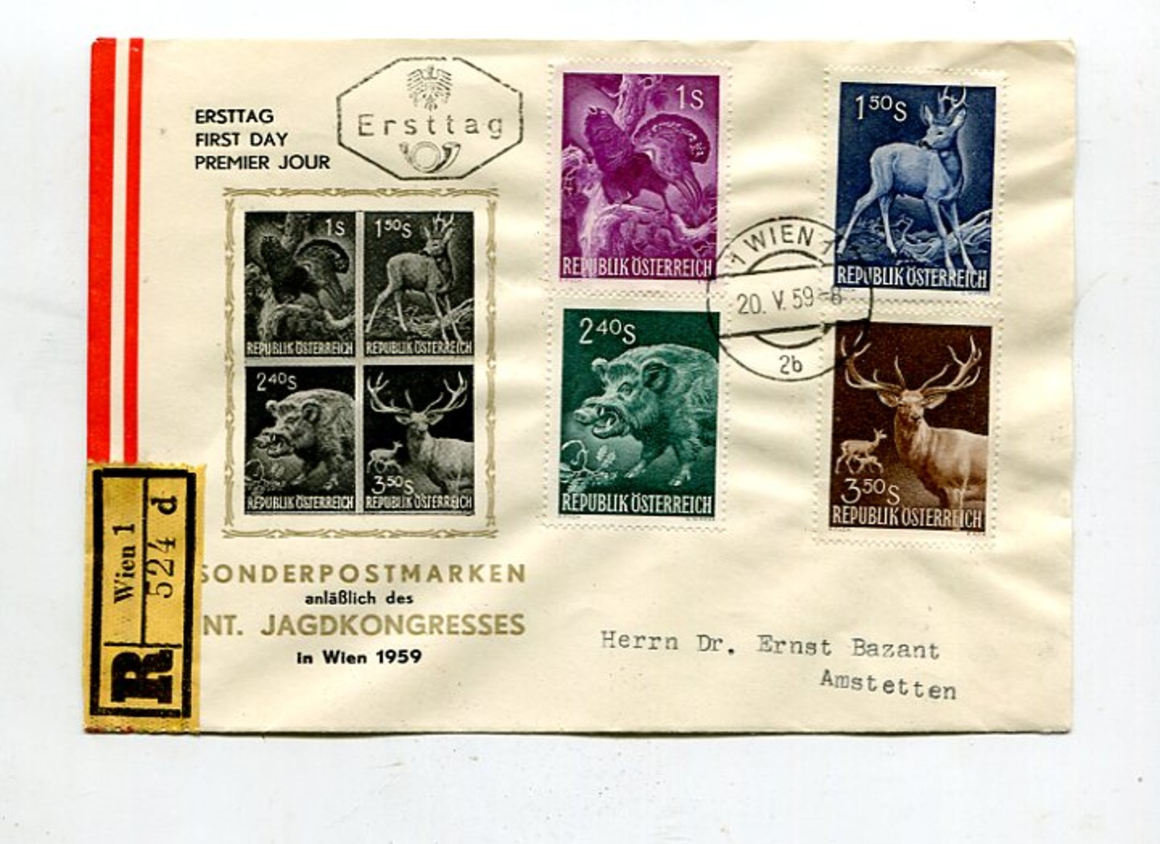 Oesterreich / 1959 / Mi. 1062-1065 FDC (0429) - FDC