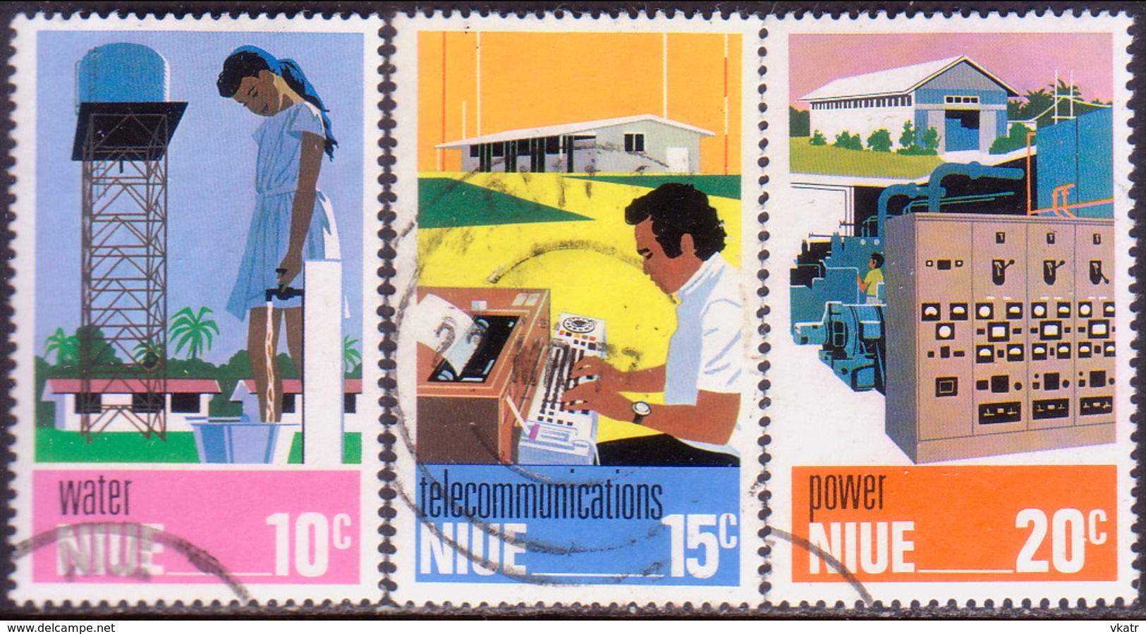 NIUE 1976 SG 208-10 Compl.set Used Utilities - Niue