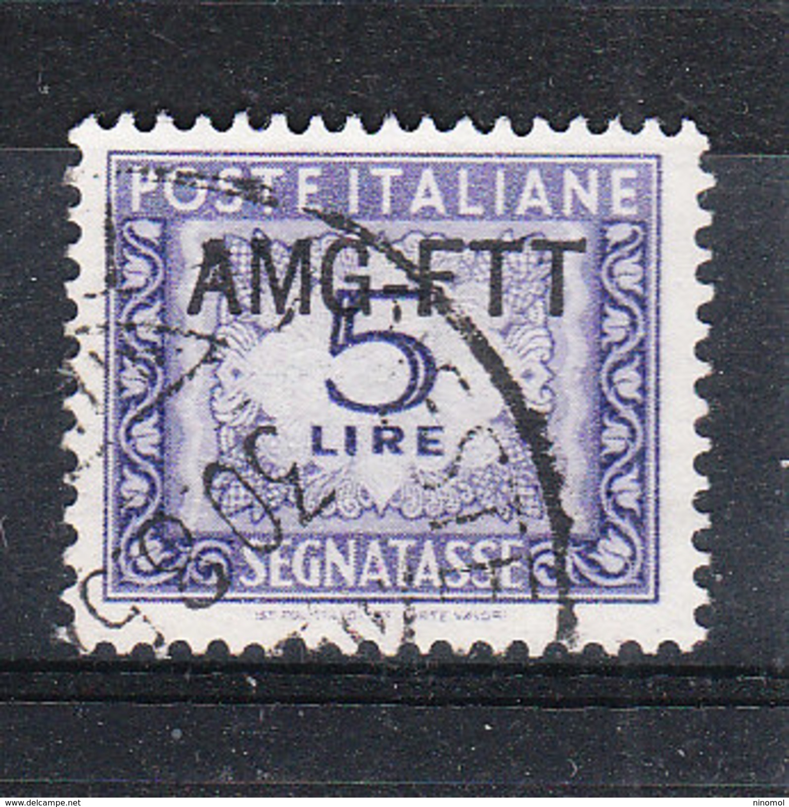 Trieste A   -   1949. Segnatasse 5 £. Viaggiato, Discretamente  Centrato - Gebraucht