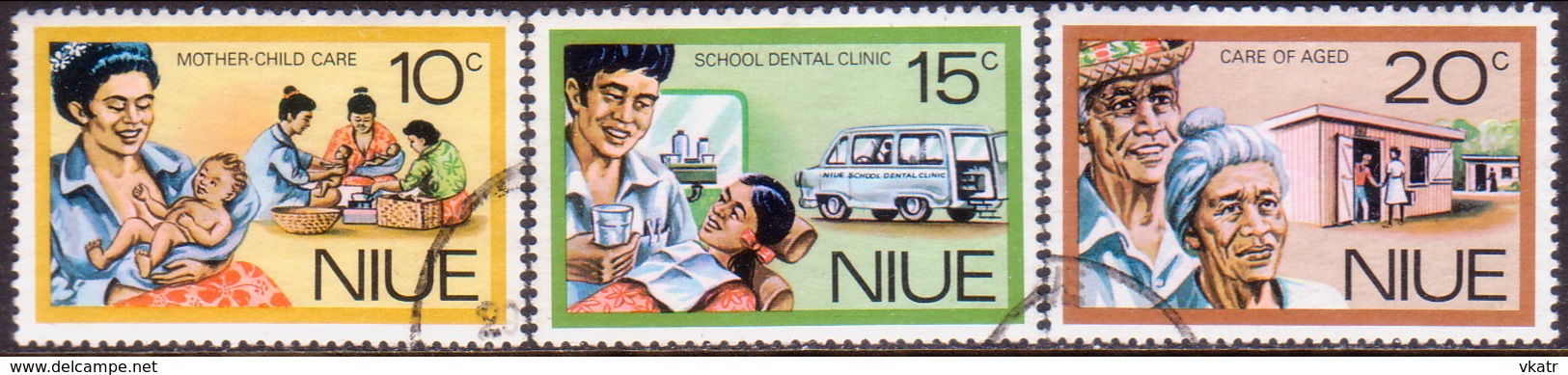 NIUE 1977 SG 216-18 Compl.set Used Personal Services - Niue