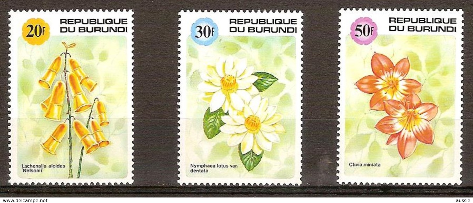 Burundi 1992 OCBn° 983-985 Yvert 955-957 *** MNH Pas Complète Cote 20,00 Euro Flore Bloemen Fleurs - Nuovi