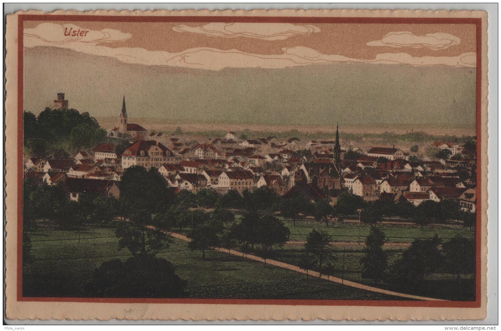 Uster - Gesamtansicht - Litho Guggenehim No. 9654 - Autres & Non Classés