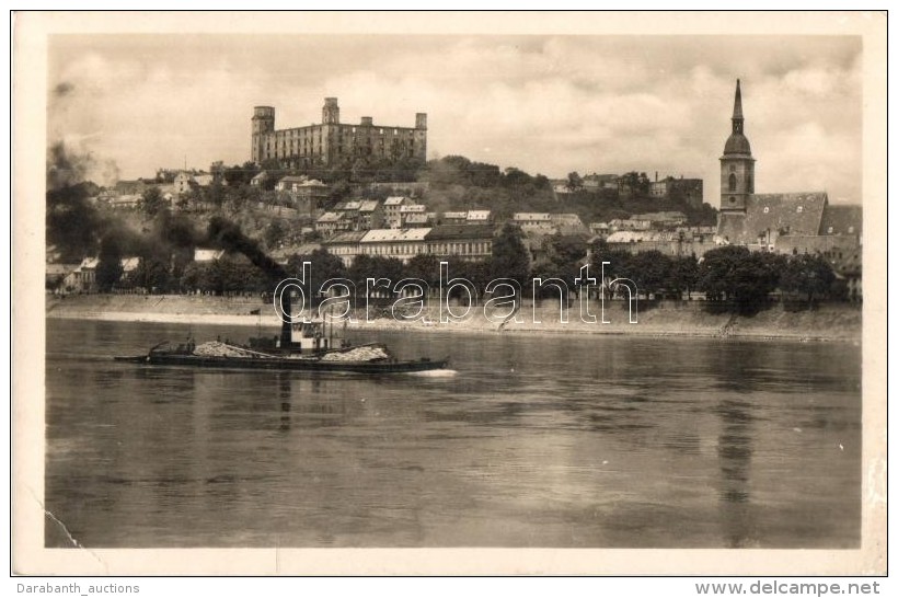 T2/T3 Pozsony, Pressburg, Bratislava; Usz&aacute;ly &eacute;s GÅ‘zhaj&oacute;, V&aacute;r / Barge, Steamship,... - Non Classificati