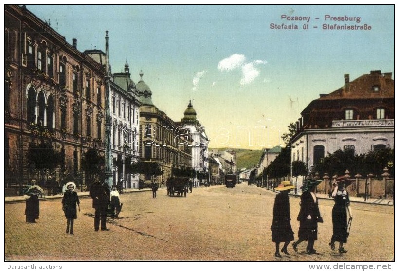 T2/T3 Pozsony, Pressburg, Bratislava; Stef&aacute;nia &uacute;t, Villamos / Street View, Tram (fl) - Non Classificati