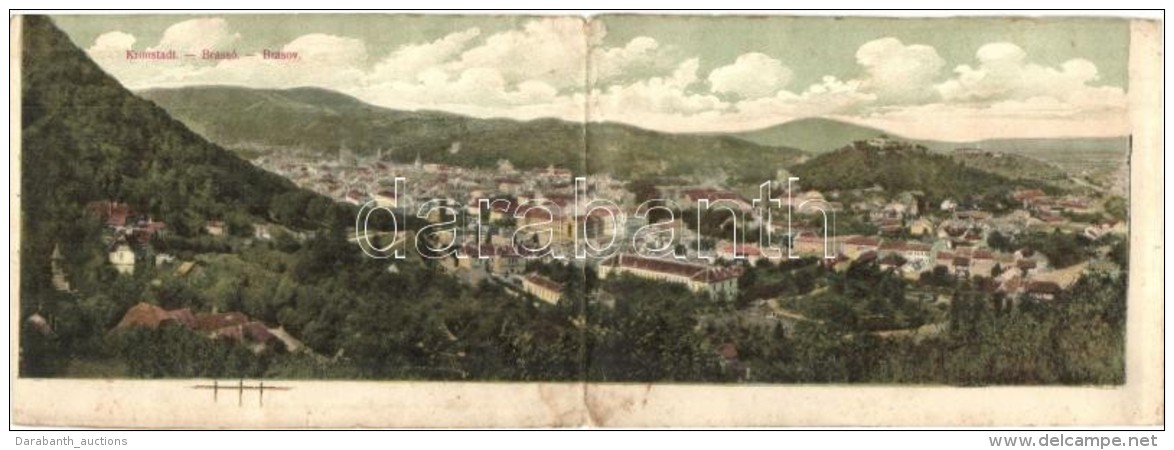 ** T3 Brass&oacute;, Kronstadt, Brasov; L&aacute;tk&eacute;p, Panor&aacute;malap / General View, Panoramacard... - Non Classificati