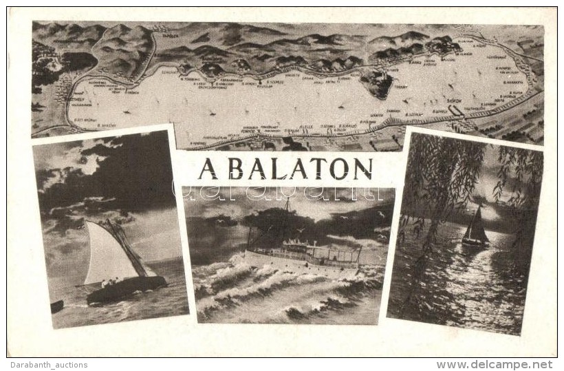 ** Balaton - 4 Db R&Eacute;GI V&aacute;rosk&eacute;pes Lap, Si&oacute;fok / 4 Pre-1945 Town-view Postcards - Zonder Classificatie
