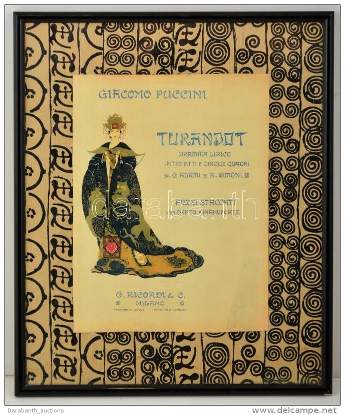 Giacomo Puccini Turandot Oper&aacute;j&aacute;nak Umberto Brunelleschi &aacute;ltal Tervezett Reprint... - Altri & Non Classificati