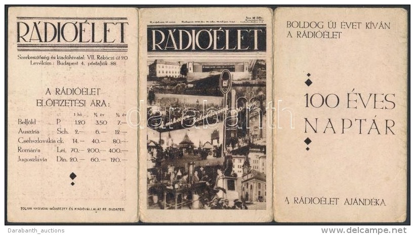 1930 A R&aacute;di&oacute;&eacute;let 100 &eacute;ves Napt&aacute;ra - Non Classificati