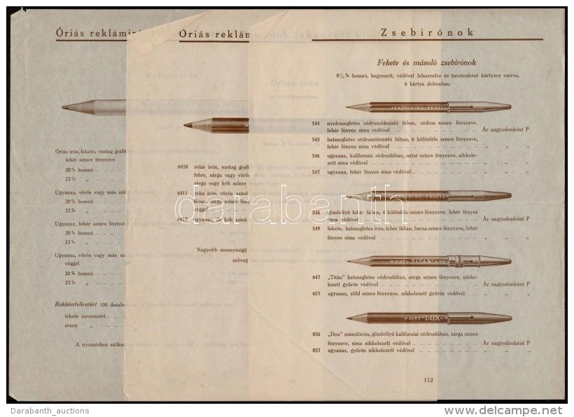 Cca 1930 Bp., Schuler J&oacute;zsef &aacute;ltal Gy&aacute;rtott Ir&oacute;nok Le&iacute;r&aacute;sa,... - Non Classificati