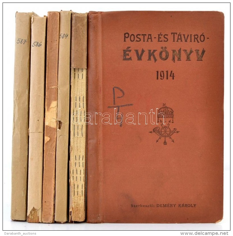 1914-1925 Posta-, &eacute;s T&aacute;vir&oacute; &Eacute;vk&ouml;nyv 6 Db (1914, 1916-1918, 1924-1925), Szerk.:... - Non Classificati