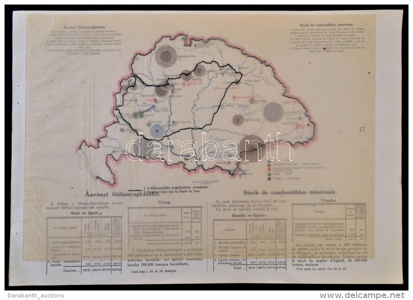 Cca 1920 Magyarorsz&aacute;g &aacute;sv&aacute;nyi FÅ±tÅ‘anyagk&eacute;szlete / Stock De Combustiles... - Altri & Non Classificati