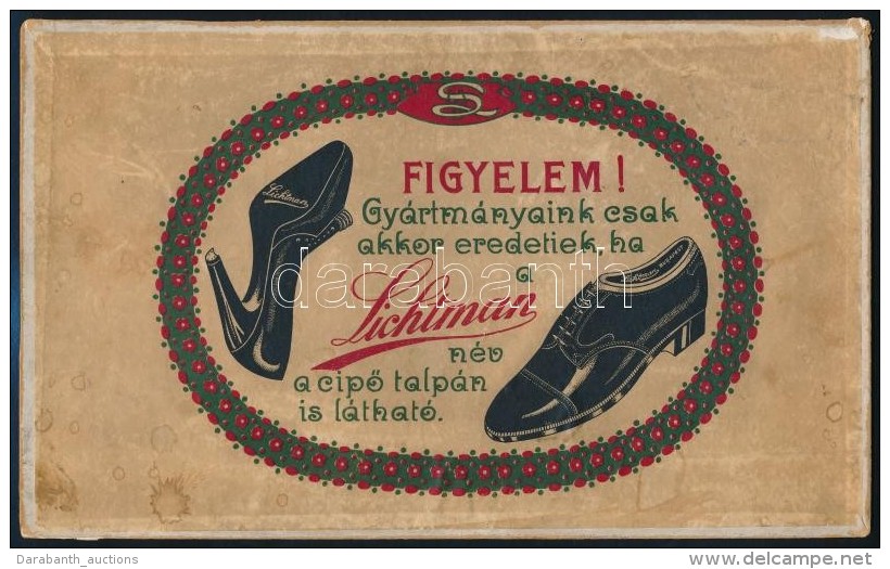 Cca 1930 A Lichtman-f&eacute;le CipÅ‘ Rekl&aacute;mja, Karton Rekl&aacute;mt&aacute;bla, 17,5x28,5 Cm - Pubblicitari