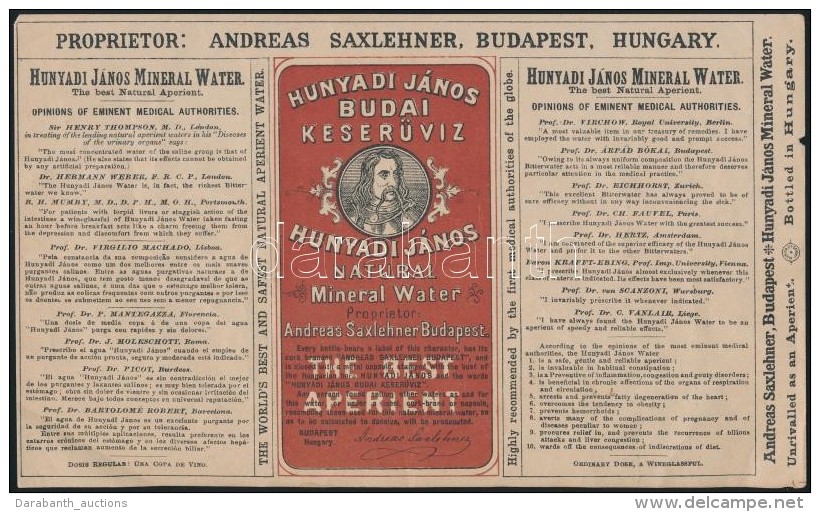 Cca 1910-1930 Hunyadi J&aacute;nos Budai KeresÅ±v&iacute;z Andreas Saxlehner Budapest, Italc&iacute;mke, Angol... - Pubblicitari