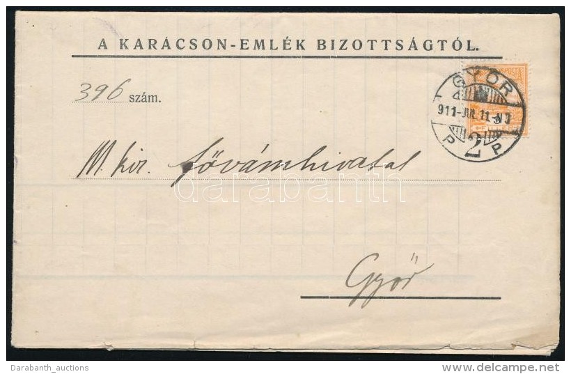 1911 A Kar&aacute;cson Imre-eml&eacute;koszlop Bizotts&aacute;g GyÅ±jtÅ‘i &iacute;ve, Okm&aacute;nyb&eacute;lyeggel - Non Classificati