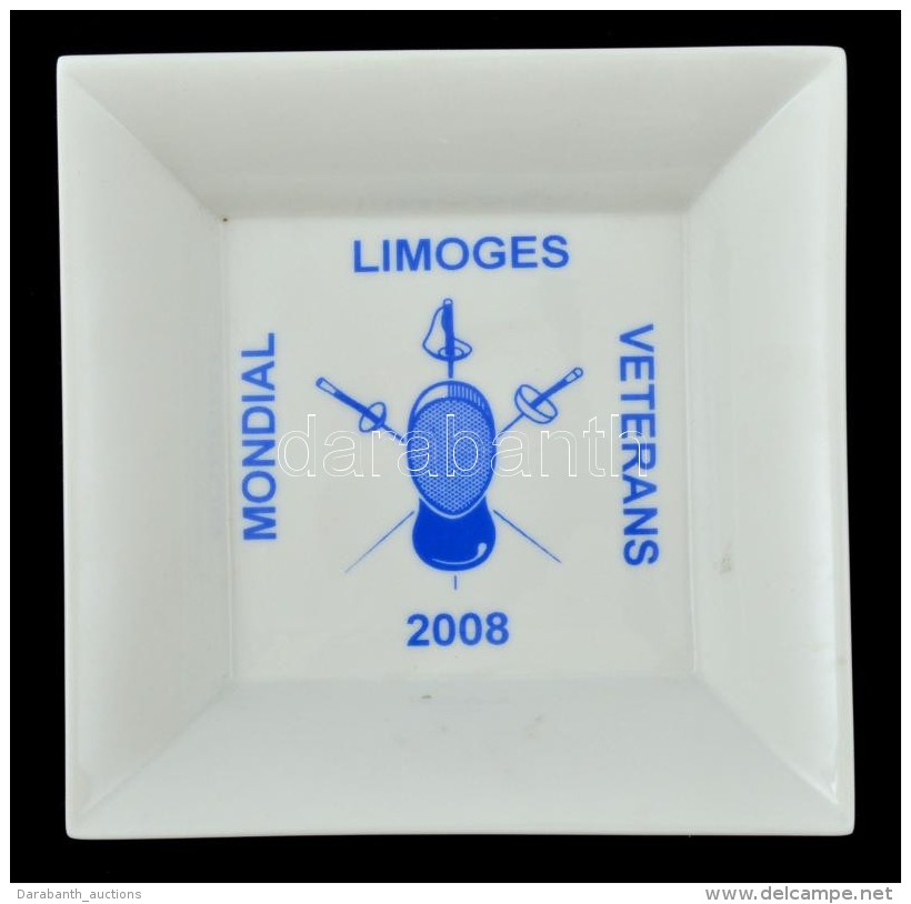 Limoges Porcel&aacute;n T&aacute;l, Matric&aacute;s, Hib&aacute;tlan, Jelzett, 16x16x4 Cm - Altri & Non Classificati