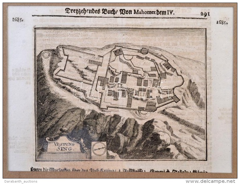 1700 Sinj V&aacute;r&aacute;nak R&eacute;zmetszete, Paul Rycaut: Der Neu-er&ouml;ffneten Ottomannischen Pforten... - Prenten & Gravure