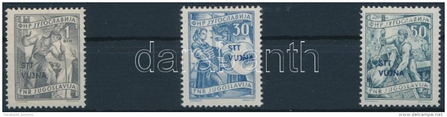 ** 1953 Forgalmi Fel&uuml;lnyomott Sor 3 &eacute;rt&eacute;ke Mi 87, 93, 94 - Altri & Non Classificati