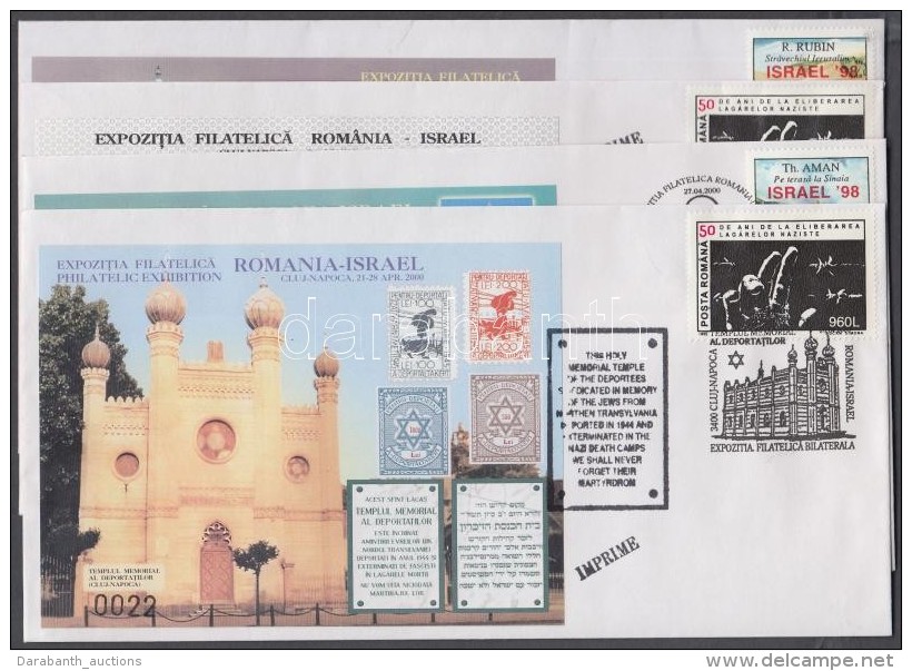 2000 Rom&aacute;n-izraeli B&eacute;lyegki&aacute;ll&iacute;t&aacute;s 5 Klf FDC - Altri & Non Classificati