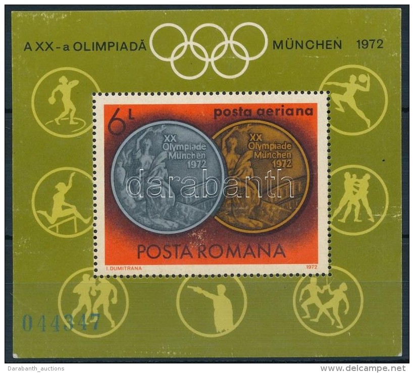 ** 1972 Olimpiai Arany&eacute;rmesek Blokk Mi 100 - Altri & Non Classificati