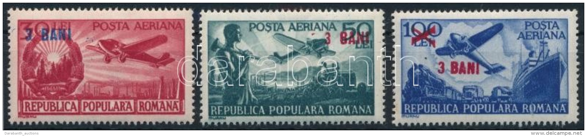 ** 1952 Gazdas&aacute;g &eacute;s K&ouml;zleked&eacute;s Sor Fel&uuml;lnyom&aacute;ssal Mi A 1363 + 1363-1364 - Altri & Non Classificati