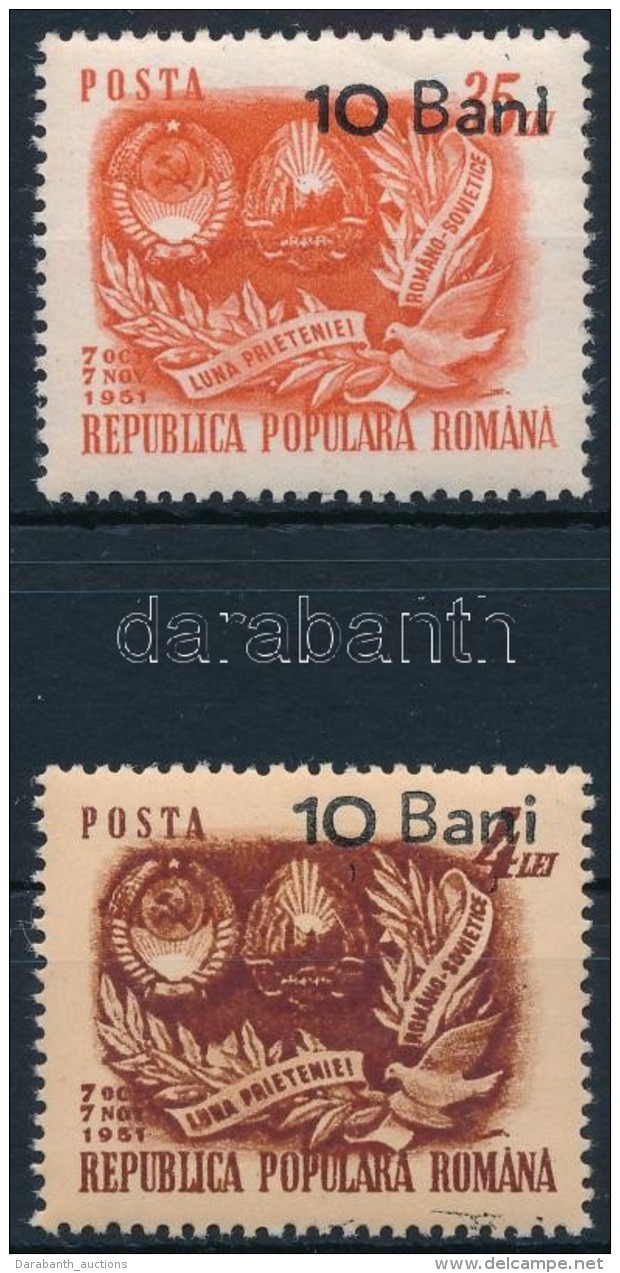 ** 1952 Rom&aacute;n-szovjet Fel&uuml;lnyomott Sor Mi 1350-1351 - Altri & Non Classificati