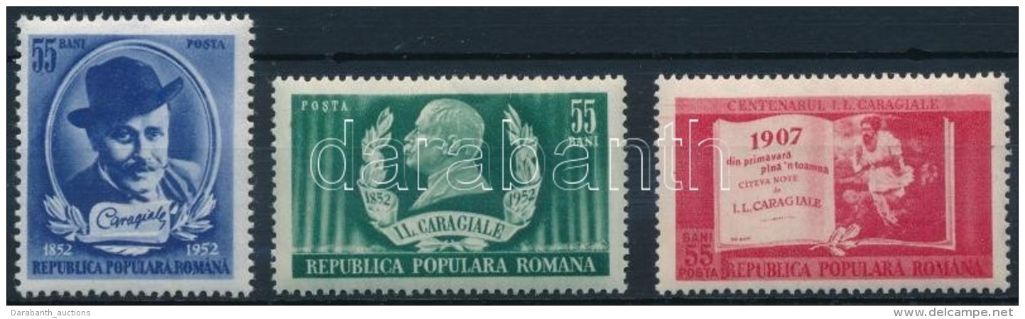 ** 1952 100 &eacute;ves Ion Luca Caragiale Sor Mi 1386-1388 - Altri & Non Classificati
