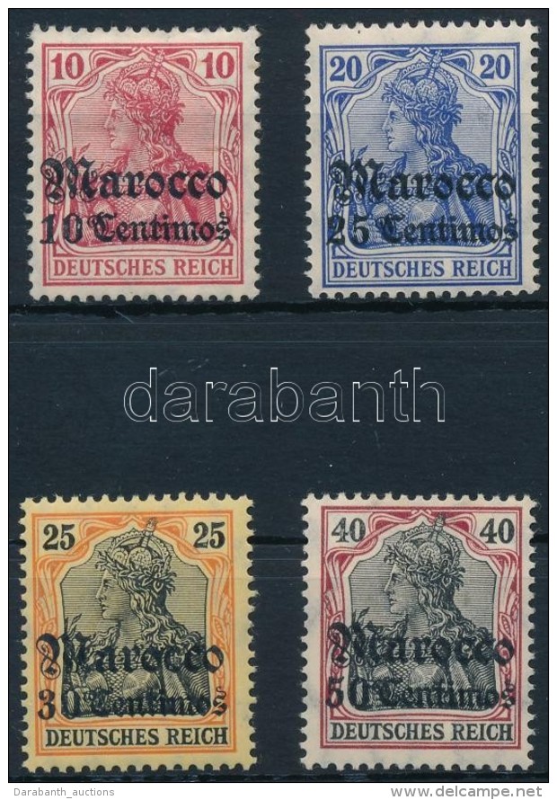 * Marokk&oacute; 1906 Mi 36-38, 40 - Altri & Non Classificati