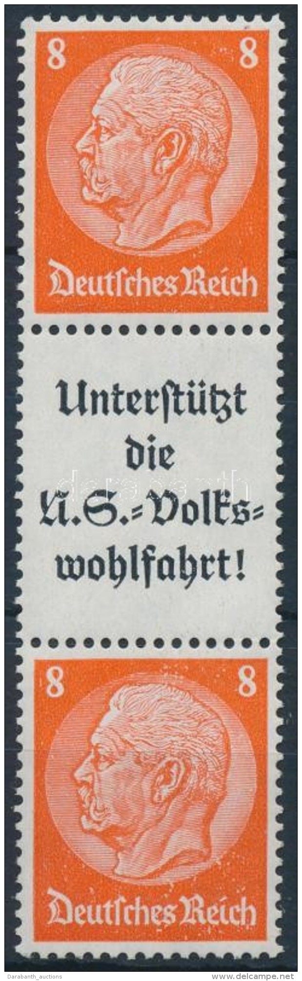 ** 1936/1937 Hindenburg B&eacute;lyegf&uuml;zet &ouml;sszef&uuml;gg&eacute;s Mi S134 (Mi EUR 25.-)... - Altri & Non Classificati