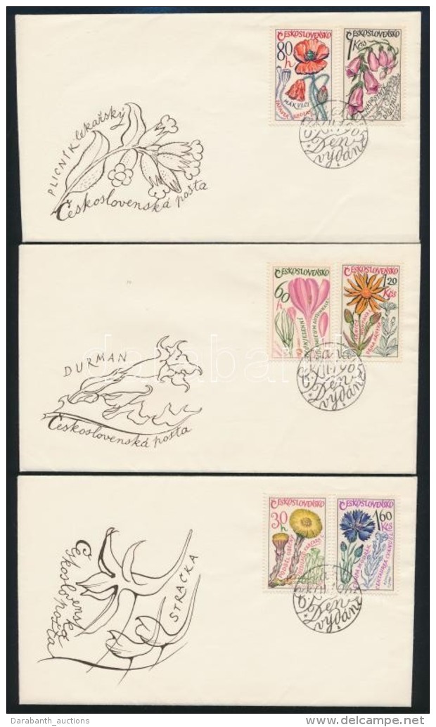 1965 Gy&oacute;gyn&ouml;v&eacute;nyek 3 Db FDC Mi 1583-1588 - Altri & Non Classificati