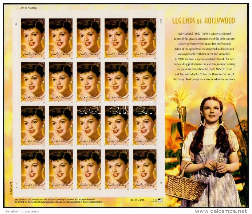 ** 2006 Judy Garland &ouml;ntapad&oacute;s Teljes &iacute;v Mi 4129 (Mi EUR 18,-) - Altri & Non Classificati