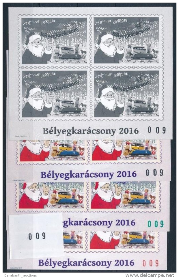 ** 2016 B&eacute;lyegkar&aacute;csony 5 Db-os Eml&eacute;k&iacute;v Garnit&uacute;ra 009 Sorsz&aacute;mmal - Altri & Non Classificati