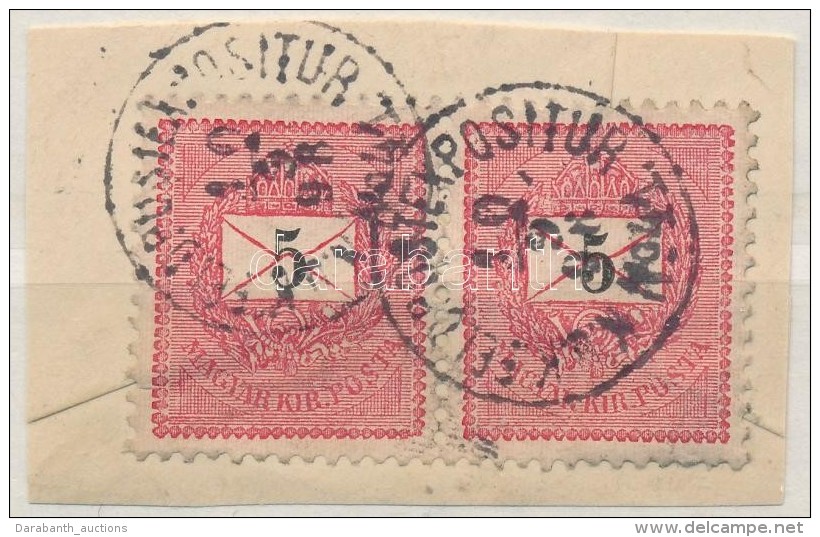 1888 Feketesz&aacute;m&uacute; 5kr P&aacute;r Kiv&aacute;g&aacute;son 'K.u.K. FELDPOSTEXPOSITUR / No 41'... - Altri & Non Classificati