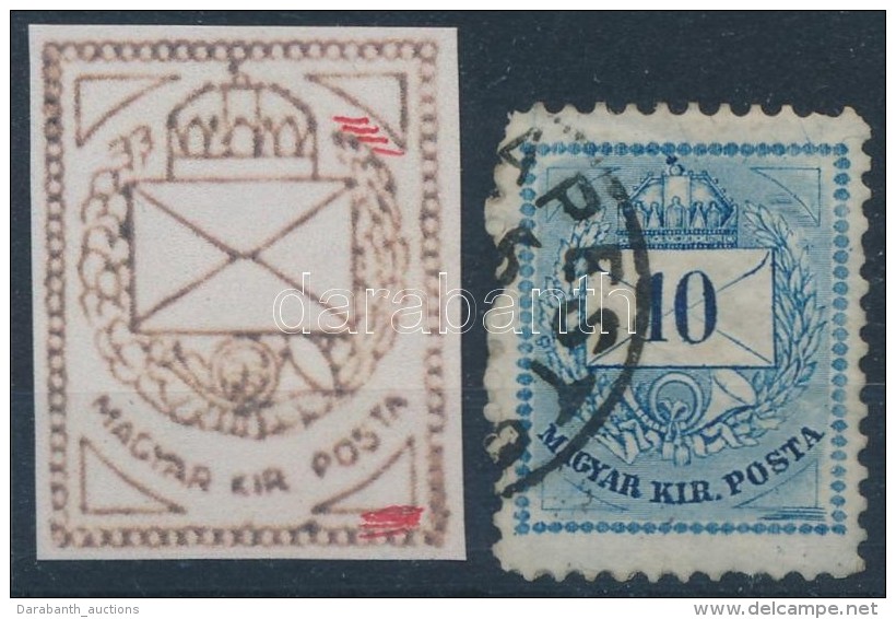 O 1881 Sz&iacute;nessz&aacute;m&uacute; 10kr Jobb Als&oacute; H&aacute;romsz&ouml;g Alatt Jav&iacute;t&aacute;s - Altri & Non Classificati