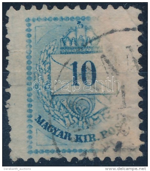 O 1874 Sz&iacute;nessz&aacute;m&uacute; 10kr Jobb Oldalon Teljesen Kopott Lemez - Altri & Non Classificati