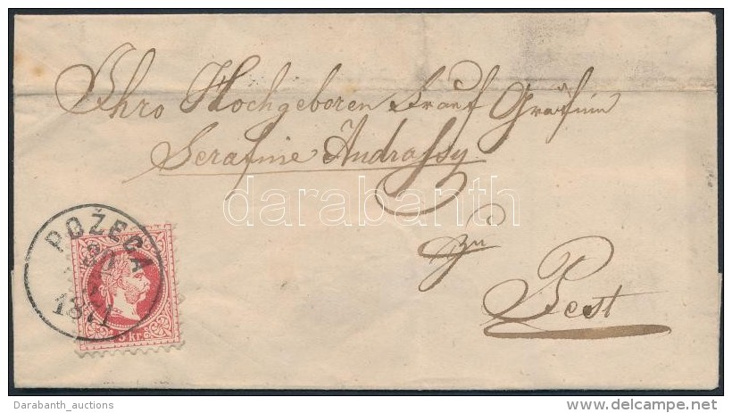 1871 5kr Lev&eacute;len / On Cover 'POZEGA' - 'DARUV&Aacute;R' - K&eacute;k / Blue 'KOPRIVNICA' - 'PEST' - Altri & Non Classificati