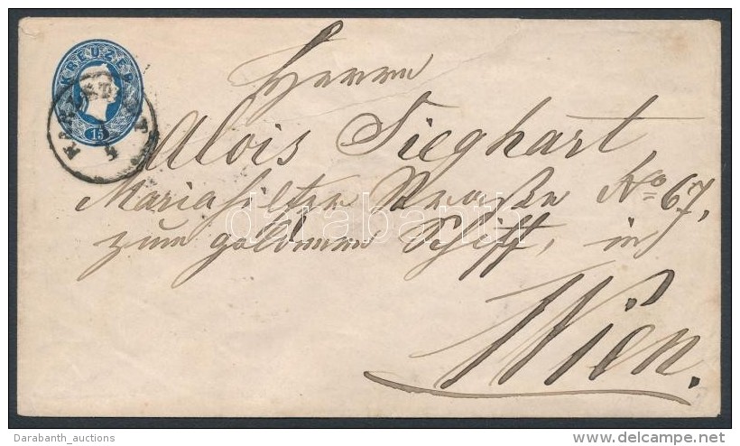 ~1861 15kr D&iacute;jjegyes Bor&iacute;t&eacute;k  'KARLSTADT' B&eacute;csbe K&uuml;ldve - Altri & Non Classificati