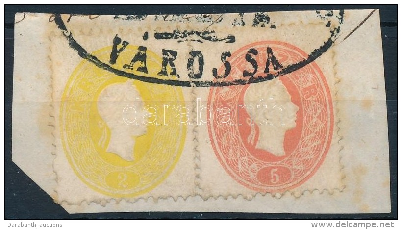 1861 2kr + 5kr Postab&eacute;lyegek Okm&aacute;nydarabon - Altri & Non Classificati