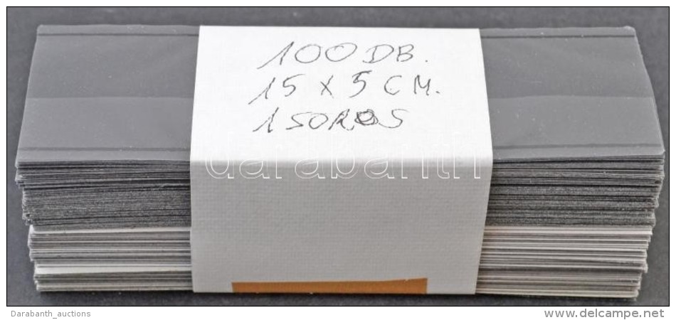 100 Db 15 X 5 Cm-es, 1 Soros Fekete Stecklap, Kis Feh&eacute;r Dobozban - Altri & Non Classificati