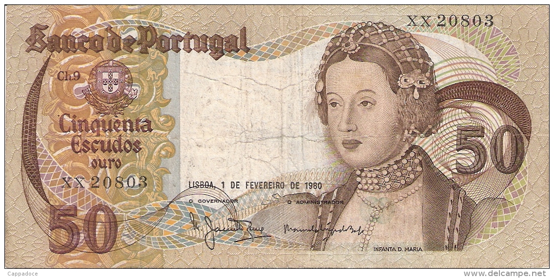 PORTUGAL   50 Escudos   1/2/1980   P. 174b - Portugal