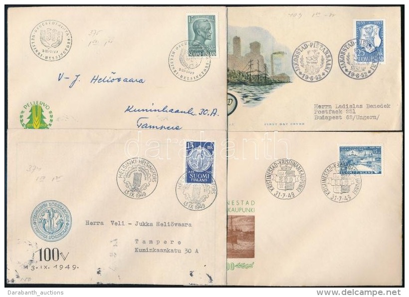 Finnorsz&aacute;g 1949-1952 8 Db FDC - Andere & Zonder Classificatie