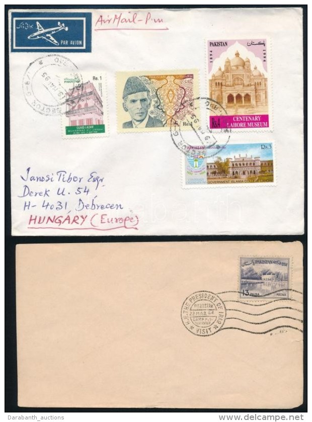 Pakiszt&aacute;n 1995 L&eacute;gi Lev&eacute;l Magyarorsz&aacute;gra + 1964 FDC - Andere & Zonder Classificatie