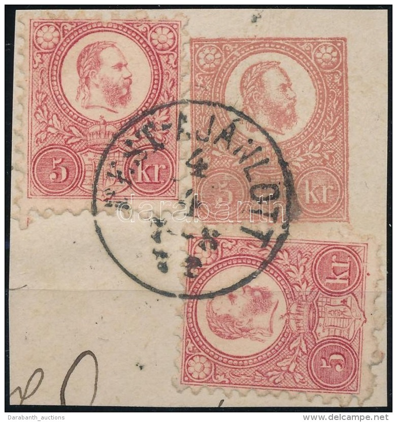 1874 5kr D&iacute;jjegyes Kiv&aacute;g&aacute;s 2 X 5kr D&iacute;jkieg&eacute;sz&iacute;t&eacute;ssel... - Altri & Non Classificati